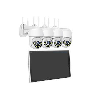 QDVOPHZA 10.1 Inch Monitor 3MP Wireless Surveillance Kit Outdoor WiFi IP PTZ Security Camera System 8CH NVR Kit Home Mornitoring Set(1T,8CH NVR 8 Cams 3MP)