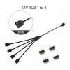 30cm Motherboard Aura Splitter Line RGB Hub 30cm Extension Cable MOD Interface 5V 3PIN 12V 4PIN Extender Water Cooler Custom(5V 1 to 5) view 4