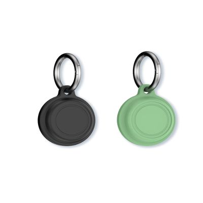 2 Pack Case for Motoral Moto Tag,Soft Protective,Shockproof,BOVUGAC Silicone Case Cover for Moto Tag 2024 with Keychain-Black+Green