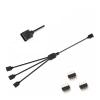 30cm Motherboard Aura Splitter Line RGB Hub 30cm Extension Cable MOD Interface 5V 3PIN 12V 4PIN Extender Water Cooler Custom(12V 1 to 3) view 1