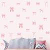 84Pcs Bow Wall Stickers Peel and Stick Coquette Pink Bow Heart Decals for Room Nursery Boho Bedroom Living Room Playroom Windows Aesthetic Waterproof Wallpaper for Christmas Decor (12 Sheets) view 4