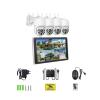 QDVOPHZA 10.1 Inch Monitor 3MP Wireless Surveillance Kit Outdoor WiFi IP PTZ Security Camera System 8CH NVR Kit Home Mornitoring Set(500g,8CH NVR 4 Cams 3MP) view 1