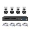 H.265 4/8CH POE NVR Kit Outdoor Waterproof IP Camera 6MP Dual Lens PTZ CCTV Home Security System Set Video Surveillance(None,4CH and 2PCS 6MP) view 2