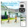 H.265 4/8CH POE NVR Kit Outdoor Waterproof IP Camera 6MP Dual Lens PTZ CCTV Home Security System Set Video Surveillance(None,4CH and 2PCS 6MP) view 3