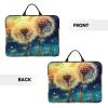 GlbnSHeric Laptop Shoulder Bag Messenger Bag Blue Dragonfly Laptop Bag Computer Bag for Men Women, Dandelion Drawing Paint, One Size view 3