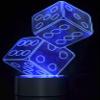 Dusky Shark 3D Dice Lighting with Laser Cut Precision LED Lights  Fun Decorative Accent view 3