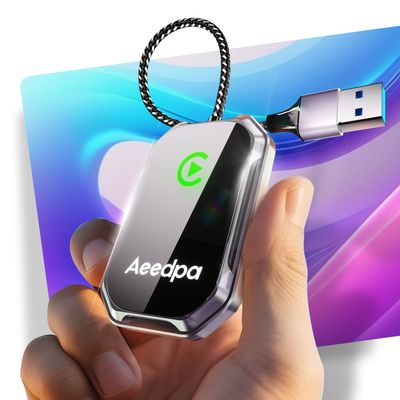 Aeedpa Wireless CarPlay Adapter for Apple iPhone,2025 Upgrade, Convert Wired to Wireless CarPlay Dongle for Factory CarPlay, Plug & Play for Cars/Trucks 2015+, Bluetooth 5.3, iOS 10+