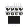 QDVOPHZA 3MP Wireless PTZ Camera System 12.5 Inch LCD Monitor 2K HD WiFi IP Security Cameras 8CH CCTV Set Video Surveillance Kit(1T,3MP 8Cam and Monitor) view 1