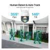 QDVOPHZA 3MP Wireless PTZ Camera System 12.5 Inch LCD Monitor 2K HD WiFi IP Security Cameras 8CH CCTV Set Video Surveillance Kit(1T,3MP 8Cam and Monitor) view 3