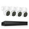 QDVOPHZA 4K POE Surveillance System 8MP 4MP Two Way Audio PTZ CCTV Outdoor AI Security Camera 8CH P2P NVR Video Surveillance Kit(None,8CH 8MP with 4 Cam) view 1