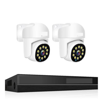 QDVOPHZA 4K POE Surveillance System 8MP 4MP Two Way Audio PTZ CCTV Outdoor AI Security Camera 8CH P2P NVR Video Surveillance Kit(None,8CH 4MP with 2 Cam)