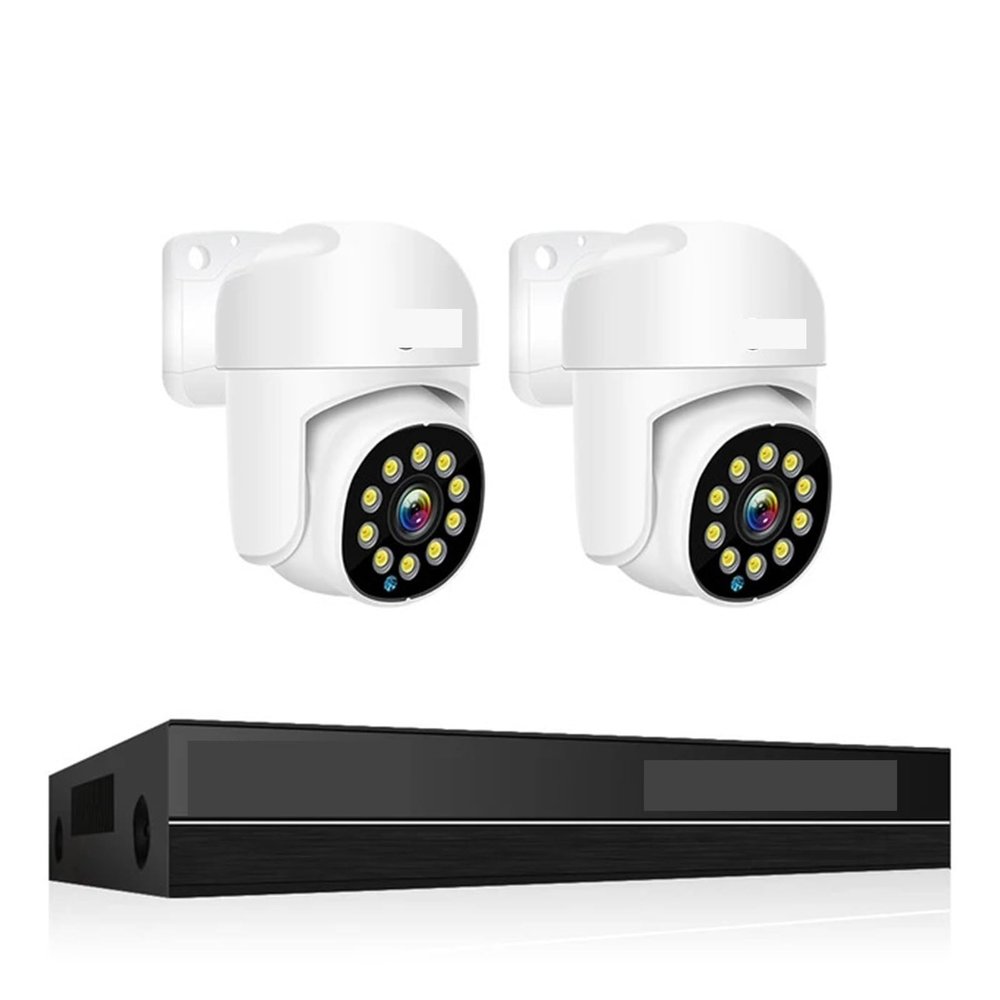 QDVOPHZA 4K POE Surveillance System 8MP 4MP Two Way Audio PTZ CCTV Outdoor AI Security Camera 8CH P2P NVR Video Surveillance Kit(None,8CH 4MP with 2 Cam)