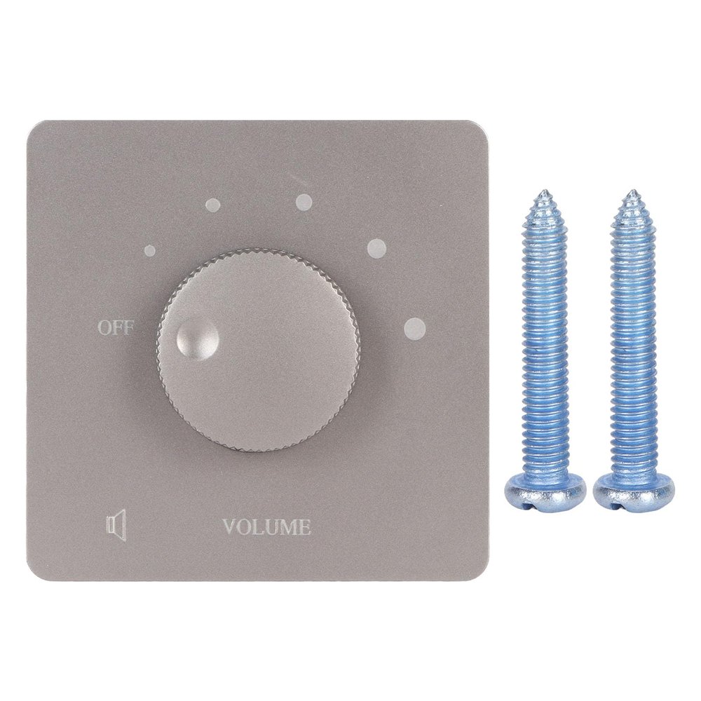 50W Volume Control with 5 Gears Tuning Knob Volume Controller for Home Speakers, Flame Retardant PC Material, Simple Wiring Design (Gray)