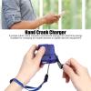 Hand Crank Charger, Hand Crank Phone Charger Hand Crank Generator Emergency Charger USB Charger for Outdoor Hiking Camping (Blue) view 2