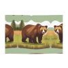 Party Backdrop Banner, Brown Bear Walking Themed Party Wall Background, Reusable Photography Birthday Party Banner Decorations view 1
