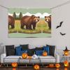 Party Backdrop Banner, Brown Bear Walking Themed Party Wall Background, Reusable Photography Birthday Party Banner Decorations view 2