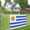 Party Backdrop Banner, Flag of Uruguay Themed Party Wall Background, Reusable Photography Birthday Party Banner Decorations view 3