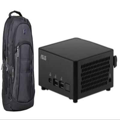 ASUS NUC 14 Pro Slim Mini Desktop (Intel Core 3 100U, Intel Graphics Shared, 8GB DDR5, 128GB PCIe SSD, 2 Thunderbolt 4, WiFi 6E, Bluetooth 5.3, 90W PSU, RJ-45, 2 HDMI, Win 11 Home) w/Premium Backpack