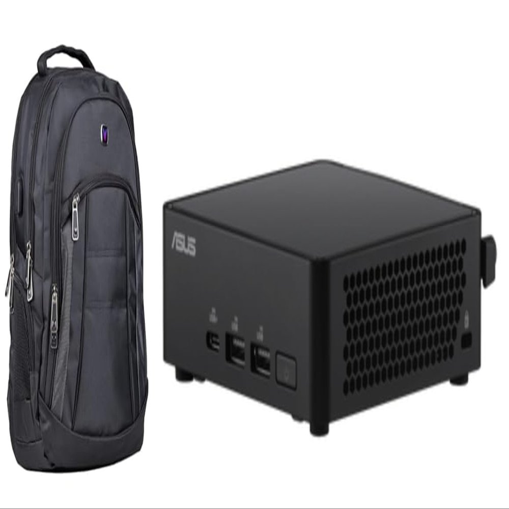 ASUS NUC 14 Pro Slim Mini Desktop (Intel Core 3 100U, Intel Graphics Shared, 8GB DDR5, 128GB PCIe SSD, 2 Thunderbolt 4, WiFi 6E, Bluetooth 5.3, 90W PSU, RJ-45, 2 HDMI, Win 11 Home) w/Premium Backpack