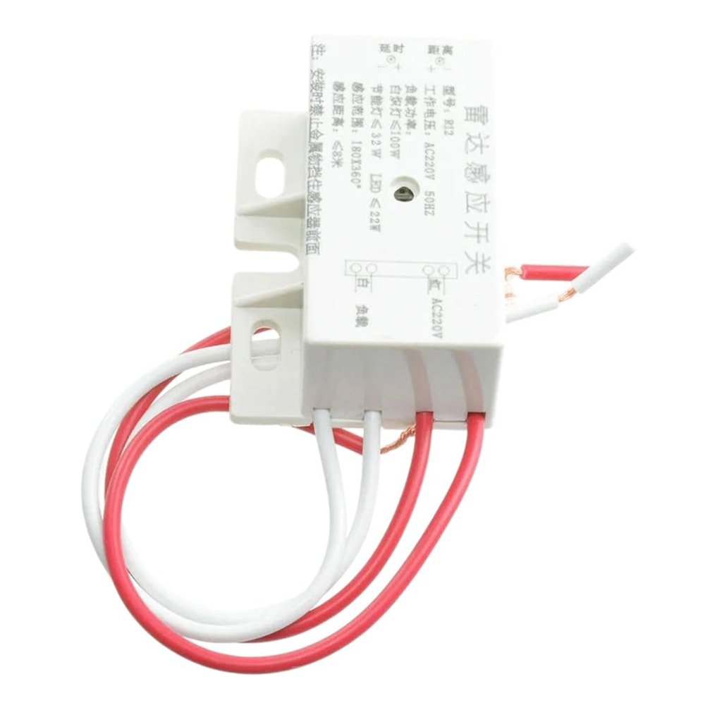 AC 220V 50Hz Microwave Radar Sensor Body Motion Detector for LED Light Damom DIY Electronics