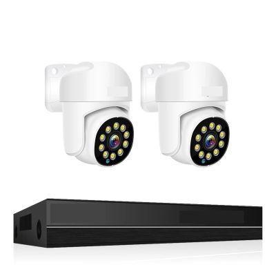 4K Surveillance System 8MP 4MP Two Way Audio PTZ CCTV POE AI Security Camera 8CH P2P NVR Video Surveillance Kit(None,8CH 8MP with 2 Cam)