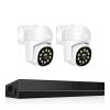 4K Surveillance System 8MP 4MP Two Way Audio PTZ CCTV POE AI Security Camera 8CH P2P NVR Video Surveillance Kit(None,8CH 8MP with 2 Cam) view 1