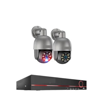 QDVOPHZA UHD 8CH 4K PTZ POE Security Camera System 2K 5MP Color Night Vision CCTV Video Surveillance Protection Kit Human Detect(2T,8CH 2pcs Camera 8MP)