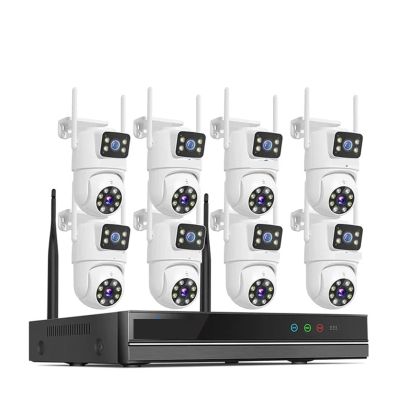 6MP WiFi Dual Lens Camera Security System Kit 3K IP Cameras Security System 16CH NVR Wireless CCTV Surveillance System(None,16CH NVR 8 Cameras)