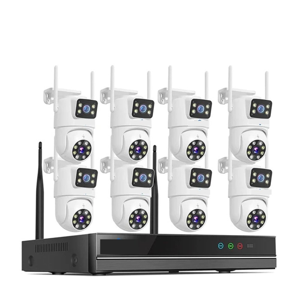 6MP WiFi Dual Lens Camera Security System Kit 3K IP Cameras Security System 16CH NVR Wireless CCTV Surveillance System(None,16CH NVR 8 Cameras)