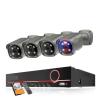 4K 8MP Surveillance Camera System H.265 8CH PoE NVR Kit Human Detection Red-Bule Light Alarm P2P Video Audio CCTV Camera(4T,7) view 2
