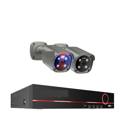 QDVOPHZA Ultra HD 4K POE Camera System Face Detected Red-Blue Light Alarm Colorful Night 8MP CCTV Video Security Surveillance Kit(None,8CH NVR 2 Cameras)