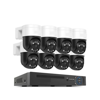 QDVOPHZA 8Ch 4K 5MP 8MP CCTV Security Camera System Ptz Home Video Surveillance Kit Outdoor IP Camera Humanoid Detection(None,8MP 8PCS Cameras)