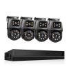 QDVOPHZA 6MP Surveillance System Dual Lens PTZ Two Way Audio POE Security Camera System 16CH NVR Video Surveillance Kit(1T,8CH 6MP with 4 Cam) view 1