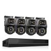 QDVOPHZA 6MP Surveillance System Dual Lens PTZ Two Way Audio POE Security Camera System 16CH NVR Video Surveillance Kit(1T,8CH 6MP with 4 Cam) view 2