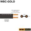WORLDS BEST CABLES 4 Foot WBC-GOLD-LOCAP-SPKR-12 AWG - Low-Capacitance - Low-Inductance - High Purity OFC - Audiophile HiFi Speaker Cable Pair with Eminence Gold Banana (x2) & Spade (x2) Plugs view 2