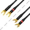 WORLDS BEST CABLES 50 Foot WBC-GOLD-LOCAP-SPKR-12 AWG - Low-Capacitance - Low-Inductance - High Purity OFC - Audiophile HiFi Speaker Cable Pair with Eminence Gold Spade Plugs view 4