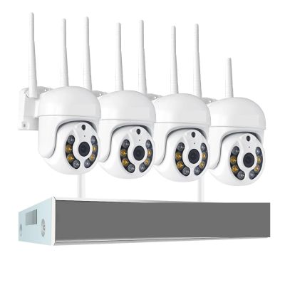 QDVOPHZA H.265 3MP 4MP 5MP Wireless CCTV System Two Way Audio Waterproof WiFi IP Auto Tracking PTZ 10CH NVR Video Surveillance Kit(None,10CH 5MP with 4 PTZ)