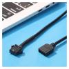 ACGTUY 5V 3 Pin / 12V 4 Pin 30cm Motherboard RGB Adapter Conversion Cable Compatible with The PC Computer Light Strip SM Wire Line Conversion Cable(3P Female) view 3