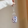 Unique Lovely Fashion Blue Butterfly Pattern Case with Pendant for AirPods 4 Cover Case for Women Men for AirPods 4 view 2