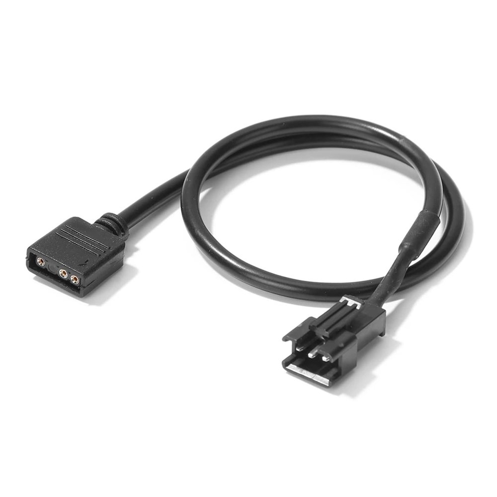 ACGTUY 30cm 5V 3 Pin / 12V 4 Pin Motherboard RGB Adapter Conversion Cable Converter Cord Compatible with The PC Computer Light Strip SM Wire Line(1Pc,3P Female)