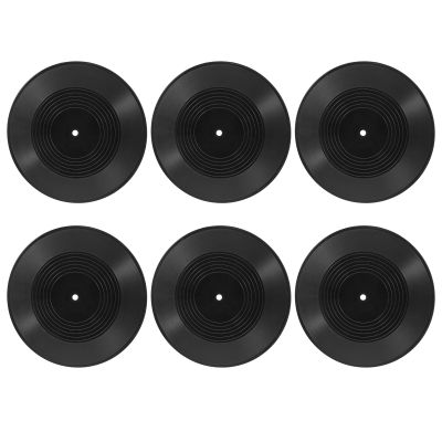 12 Inch Blank Vinyl Records Decor, 6PCS Fake Records Vintage Decorations Faux Vinyl Record Wall Display Retro Vinyl Records for Music Party Studio Home Room Wall Decor DIY Project