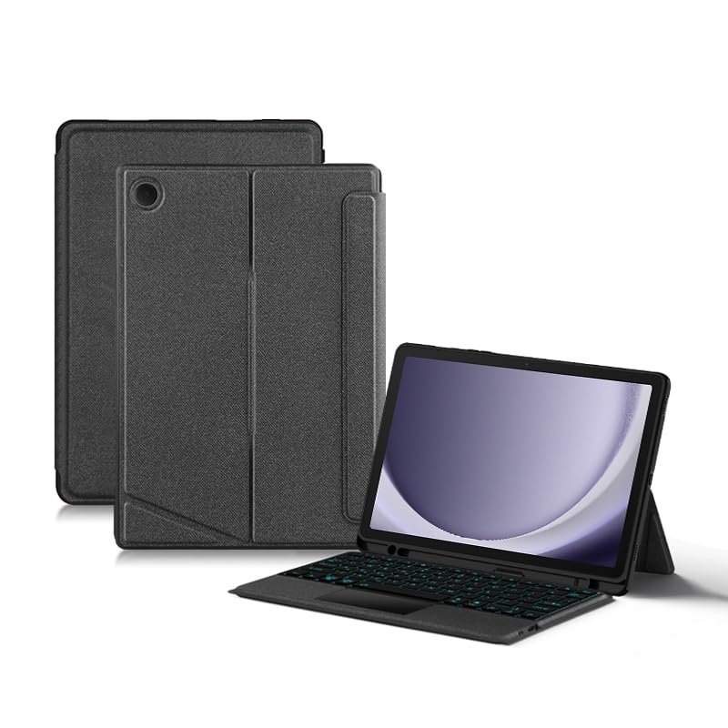 Adwnaeny Keyboard Case Compatible with Galaxy Tab A9+ 11 inch 2023,Magnetic Detachable Backlit Keyboard with Trackpad, Case for Tab A9 Plus 11" with Adjustable Landscape/Portrait Stand