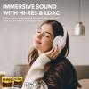 1Mii Y8+ Hybrid Active Noise Cancelling Headphones, 100H Ultra Playtime, Bluetooth 6.0 Over Ear, Wireless Hi-Res Audio Deep Bass Comfort for Travel Home Office, AI Chat & Custom EQ via APP Beige-Green view 2