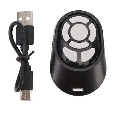 Wisoqu Scrolling Remote Control, Bluetooth Page Turner, Mobile Phone Camera Remote Shutter, for Photography, Video Recording, Watching Short Videos, Reading (Black)