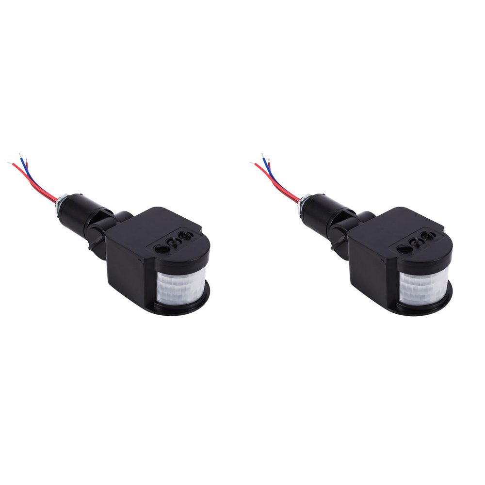 2PCS Motion Sensor Detector Inductor Switch Automatic Security Wall Light for Outdoor with 180 Degree Detection Range