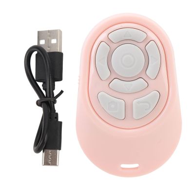 Wisoqu Scrolling Remote Control, Bluetooth Page Turner, Mobile Phone Camera Remote Shutter, for Photography, Video Recording, Watching Short Videos, Reading (Roseate)