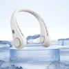 GICOOK Portable neck fan, rechargeable USB portable cooling fan, digital display, bladeless design (White 1200mAh) view 1