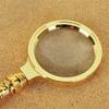 JSEIAJB A Golden and Gold-Plated Gift with Reading and Newspaper Magnifying Glass in Hand(6cm) view 4