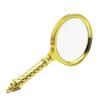 JSEIAJB A Golden and Gold-Plated Gift with Reading and Newspaper Magnifying Glass in Hand(9cm) view 1