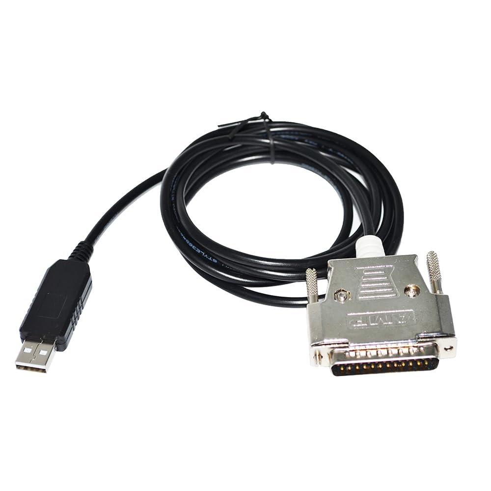 FT232RL RS232 USB to D-SUB 25P DB25 Male Adapter Serial Program Communication Cable 3.0M/10FT